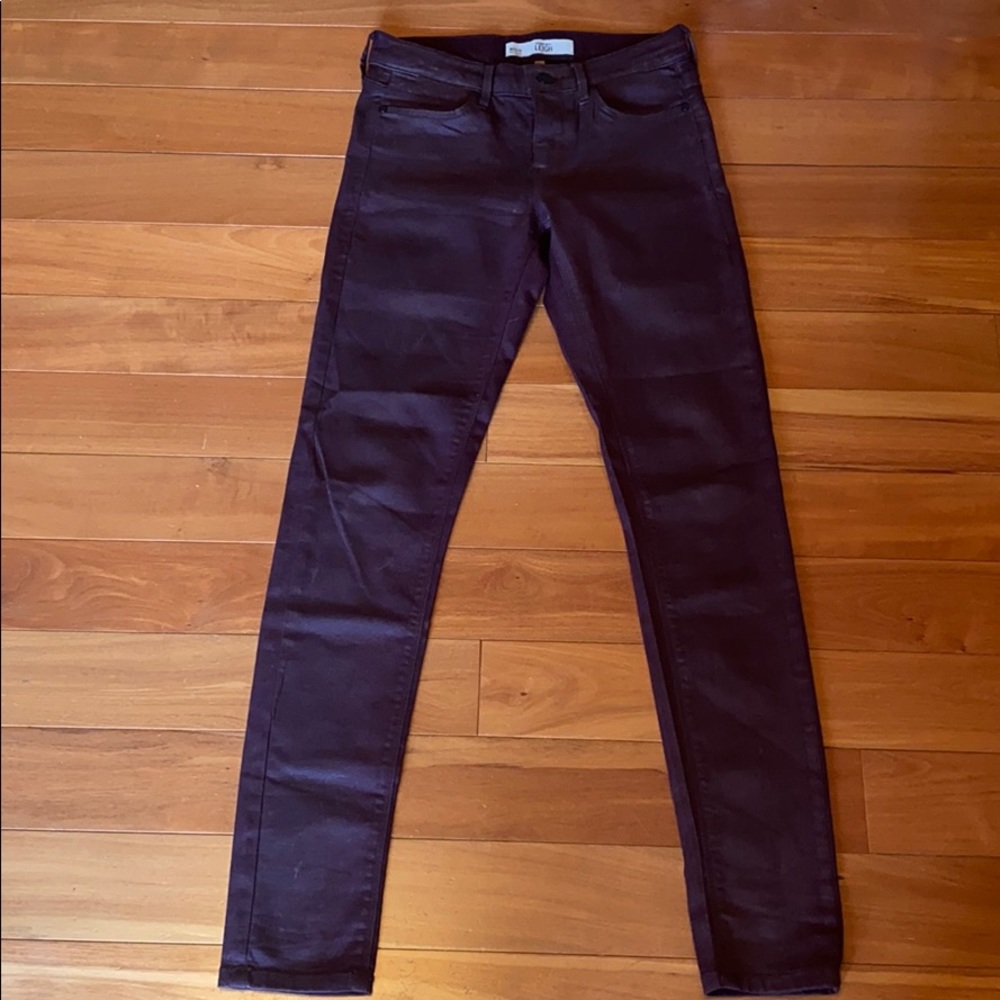 Topshop Leigh coated burgundy jeans - 25